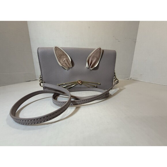Kate Spade New York Make Magic Rabbit Bunny Cali Crossbody Clutch Bag 14k Gold - Picture 4 of 16